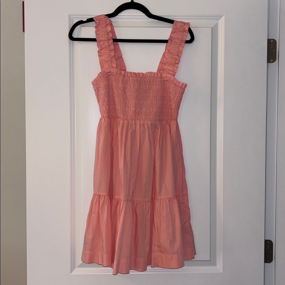 Abercrombie & Fitch Pink Sleeveless Smocked Sundress